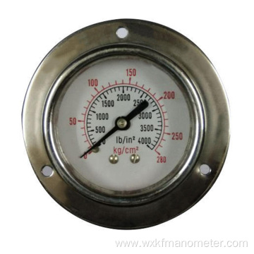 panel mount shockproofpressure gauge with flange 63mm